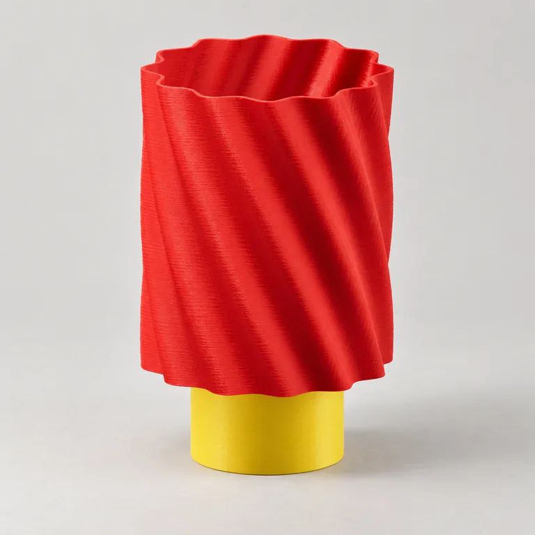 Red spiral lamp design example